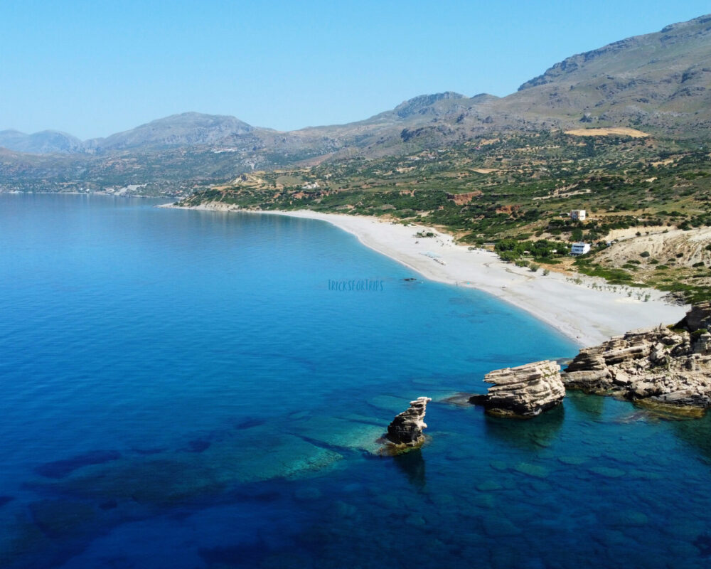 triopetra beach in crete - tricksfortrips1