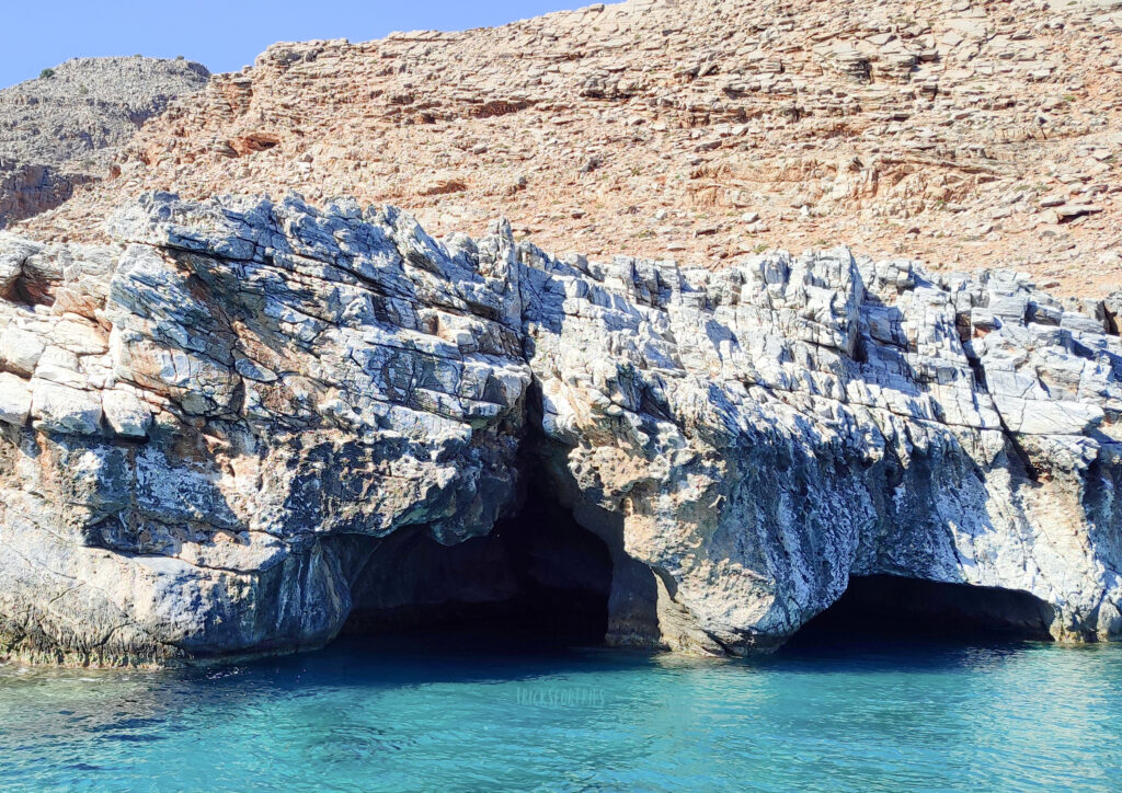 Marmara beach caves Crete - TricksForTrips