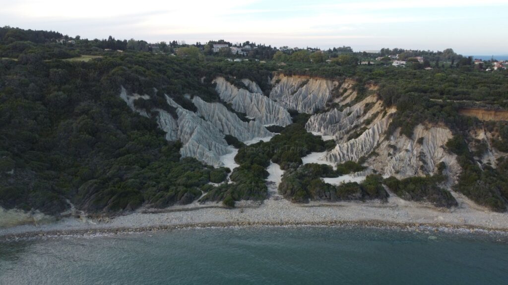 White sandstone mountains Zakynthos - TricksForTrips