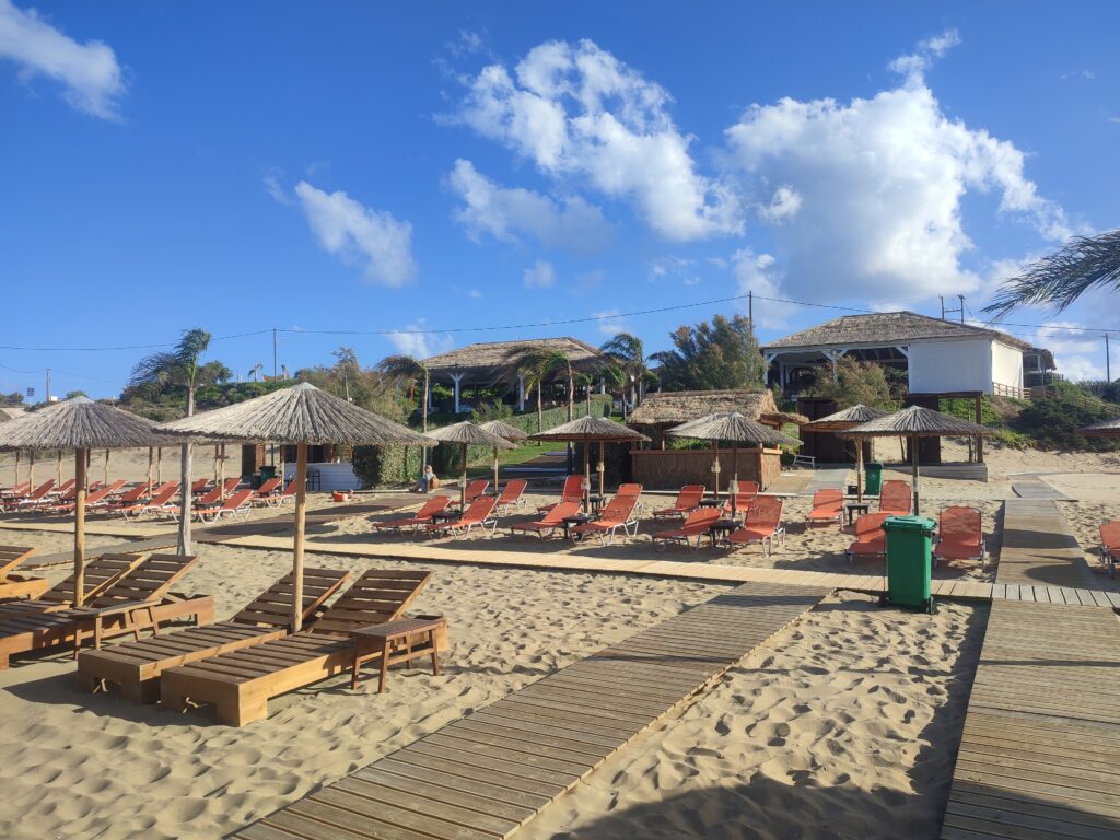 Laganas beach bar in Zakynthos - TricksForTrips