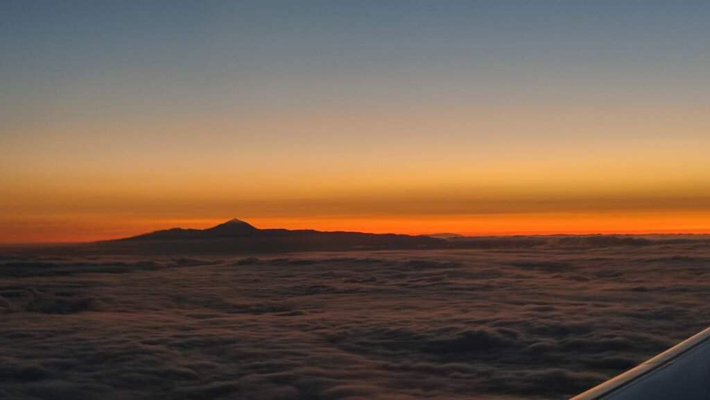 Teide view from the plane - TricksForTrips